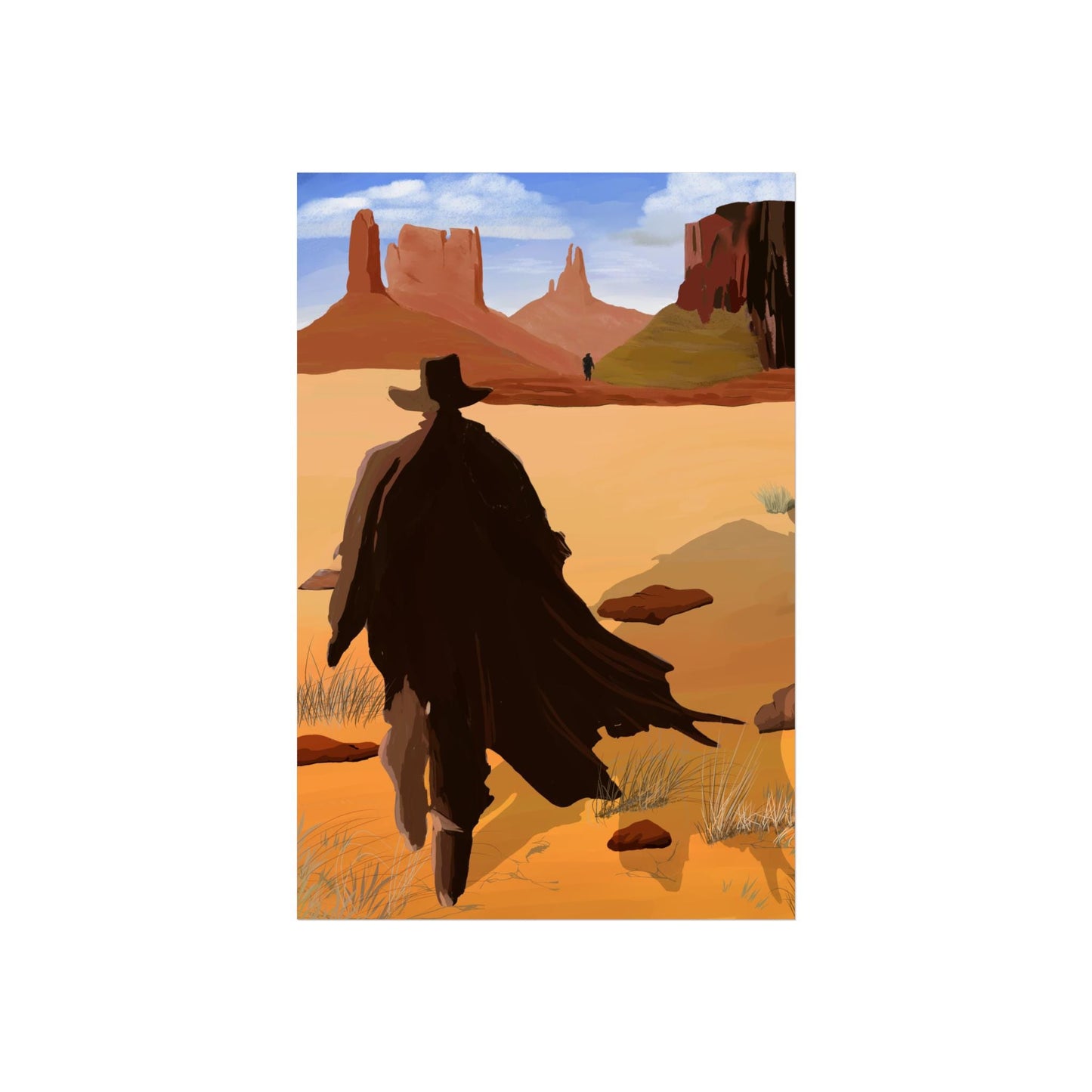The Gunslinger Followed  Poster | Western Fine Art Print