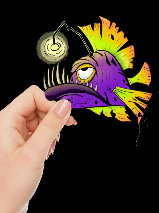 Fun Horror Fisher Vinyl Decals: Spooky Laptop Stickers