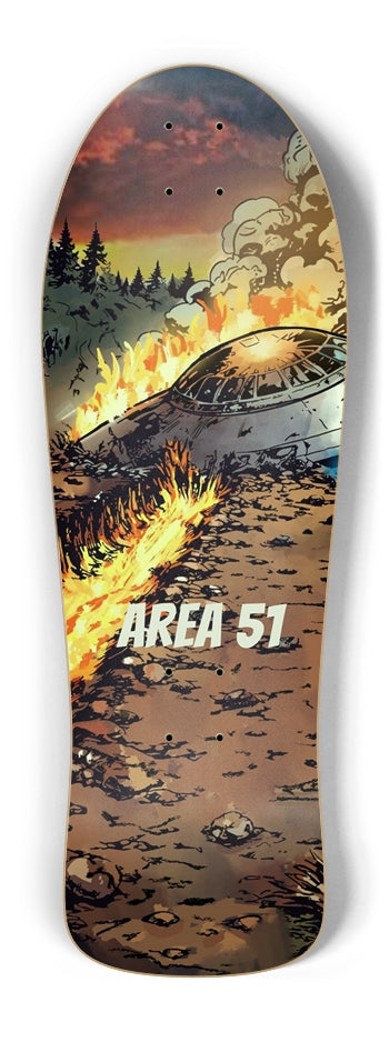 Area 51 Crash Site SkateBoard Deck 7 Ply Maple Multiple Styles