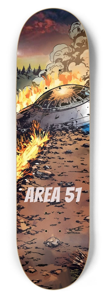Area 51 Crash Site SkateBoard Deck 7 Ply Maple Multiple Styles