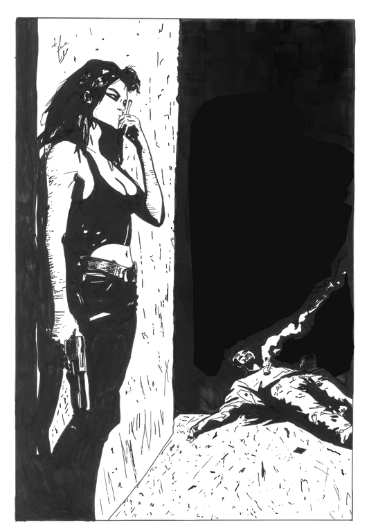 `Noir Comic Art Femme Fatale