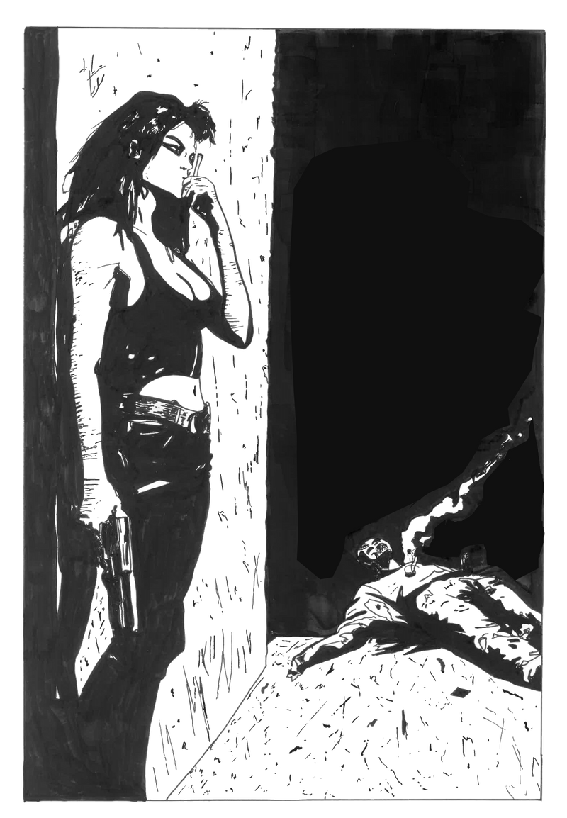 `Noir Comic Art Femme Fatale